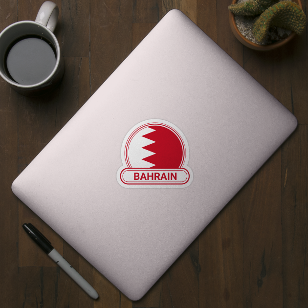 Bahrain Country Badge - Bahrain Flag by Yesteeyear